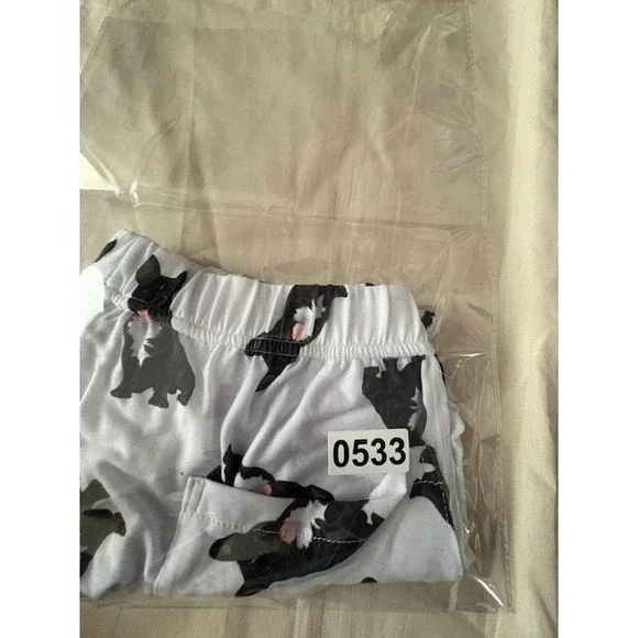 UR Of Love Women XS Shorts French Bulldog Print White Black Elastic Waist Lounge - Picture 11 of 11
